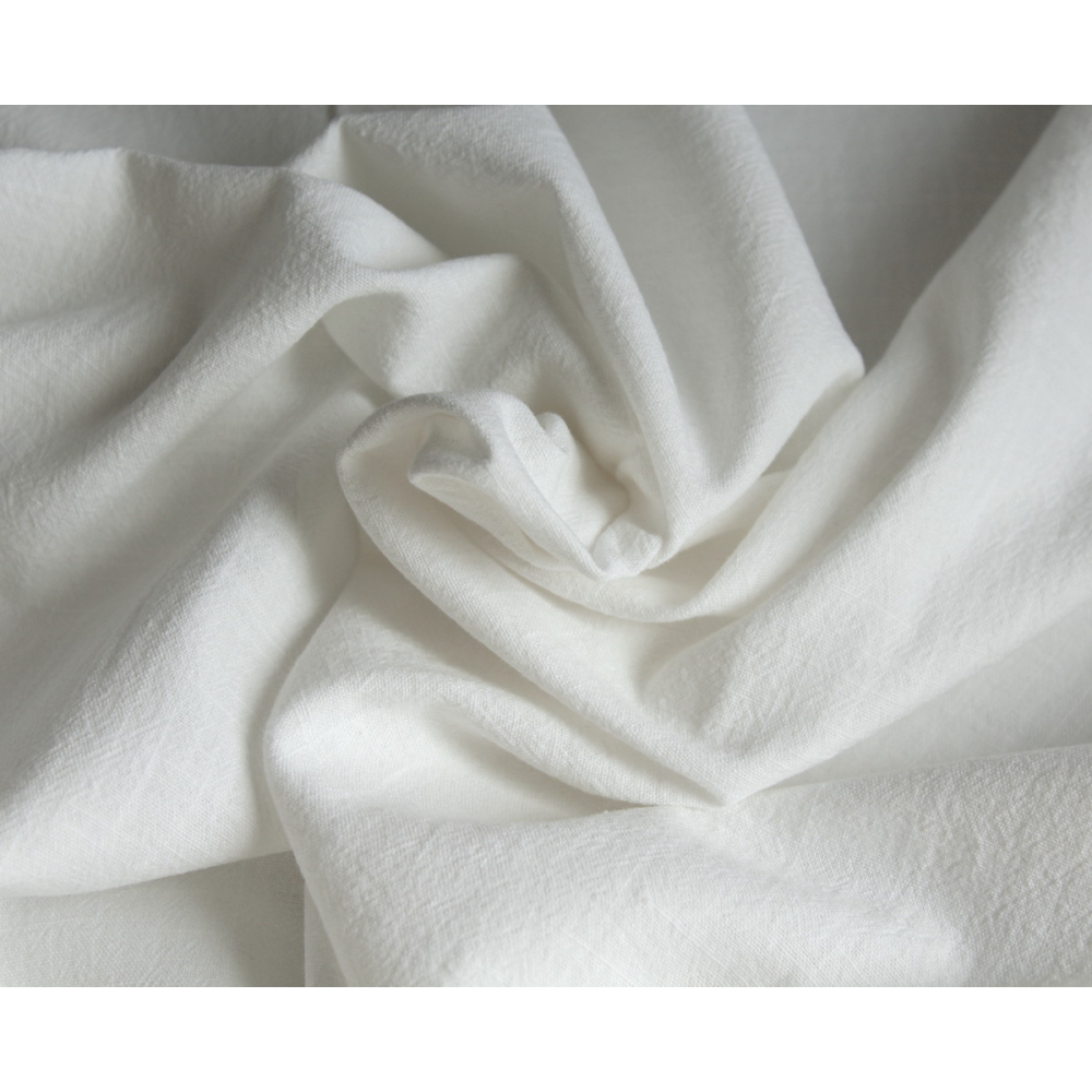 Coton lavé bio coloris blanc cassé