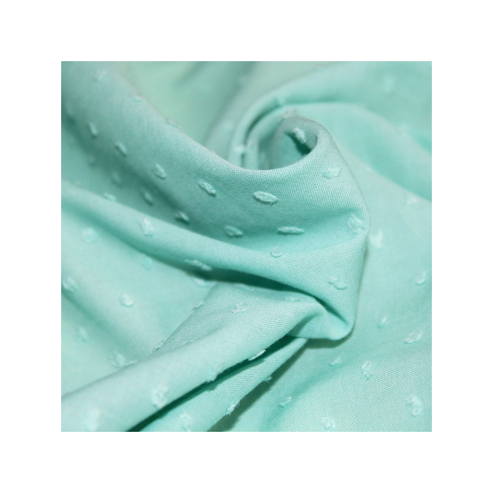 Plumetis de coton coloris Sorbet mint