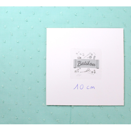 Plumetis de coton coloris Sorbet mint Plumetis de coton coloris Sorbet mint