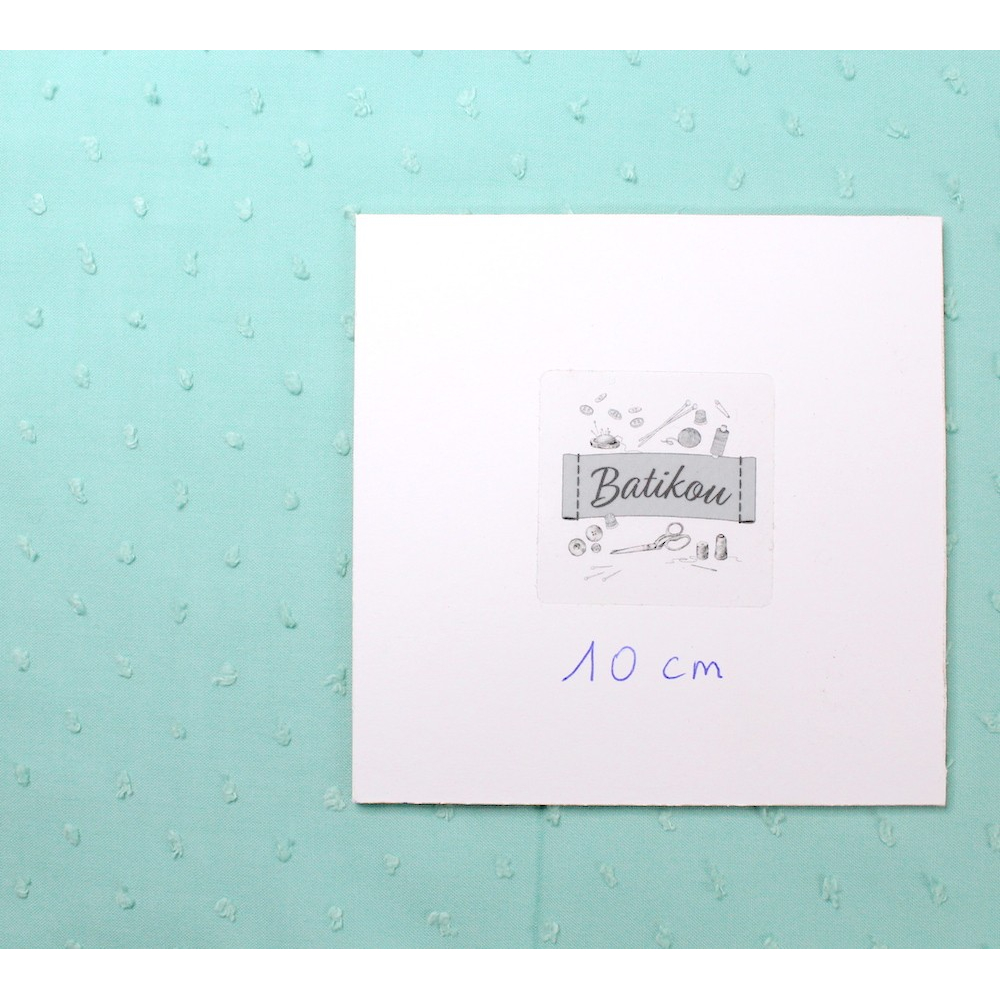 Plumetis de coton coloris Sorbet mint