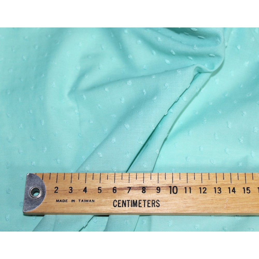 Plumetis de coton coloris Sorbet mint