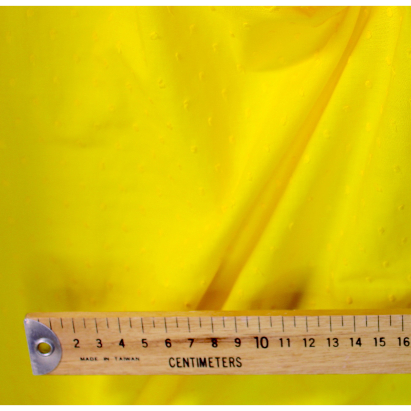 Plumetis de coton coloris Jaune mimosa