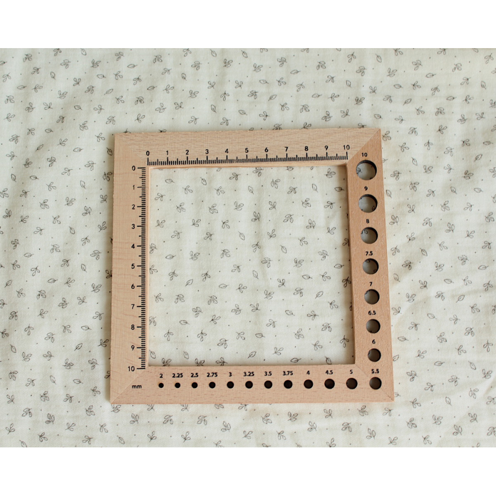 Double gaze de coton BIO écru motifs feuilles