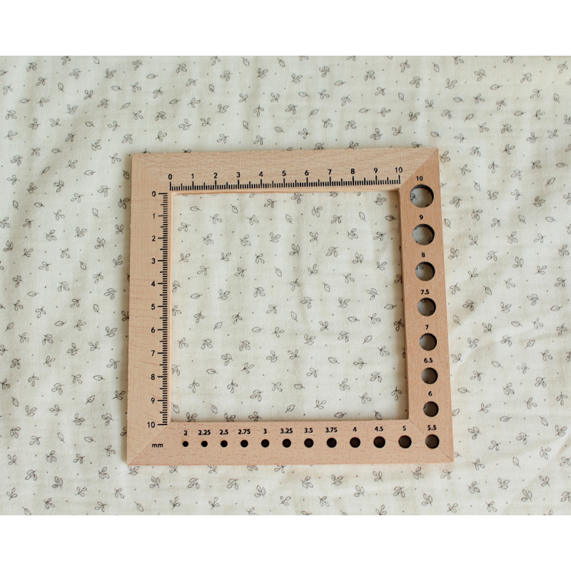 Double gaze de coton BIO écru motifs feuilles