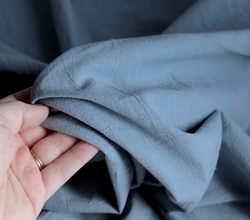 Coton lavé bio coloris bleu vénitien Qualité Oeko-tex - 3