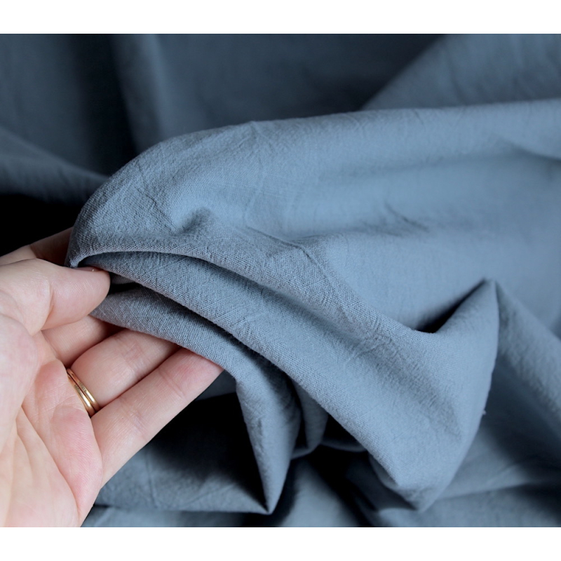 Coton lavé bio coloris bleu vénitien Qualité Oeko-tex - 3