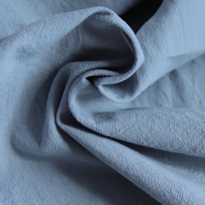 Coton lavé bio coloris bleu vénitien Qualité Oeko-tex - 1