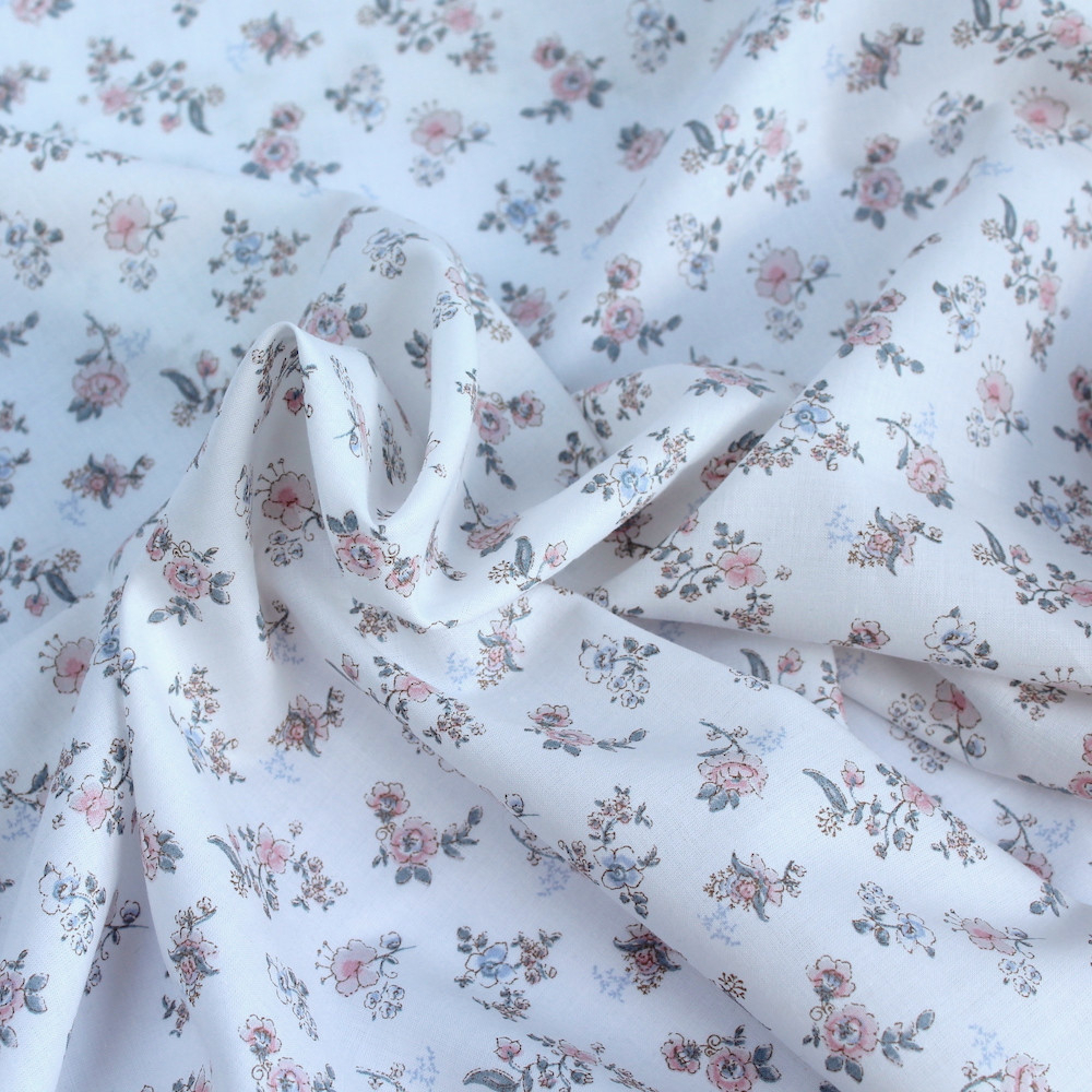 Emma - Batiste de coton BIO imprimé romantique exclusif