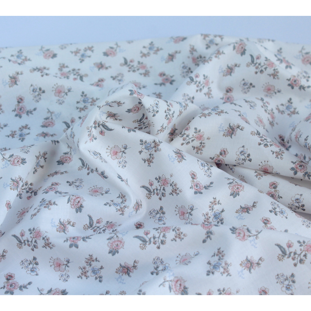 Emma - Batiste de coton BIO imprimé romantique exclusif