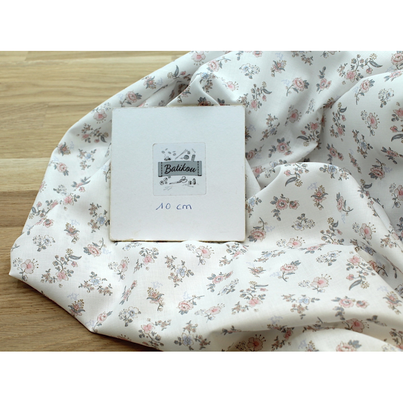 Emma - Batiste de coton BIO imprimé romantique exclusif