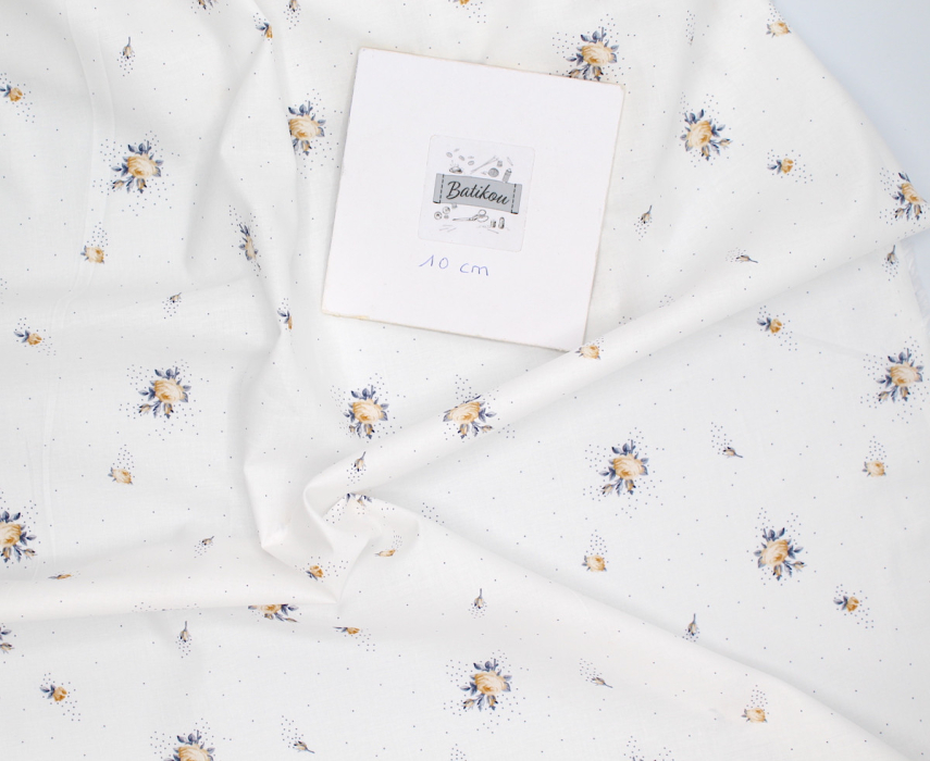 Batiste de coton BIO imprimé exclusif Christine / SILKYNE