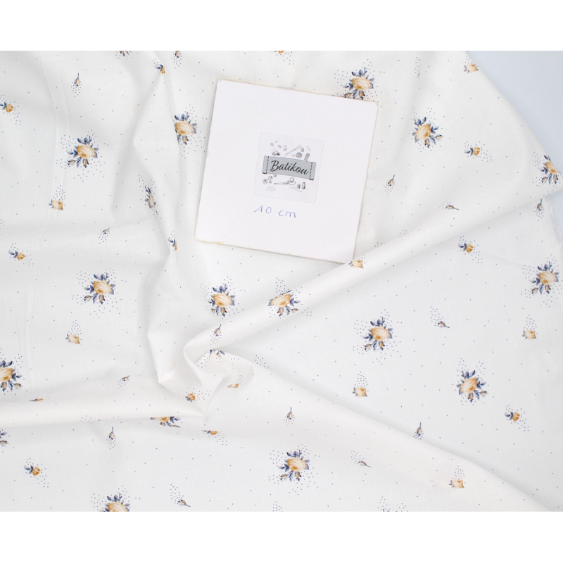 Batiste de coton BIO imprimé exclusif Christine / SILKYNE