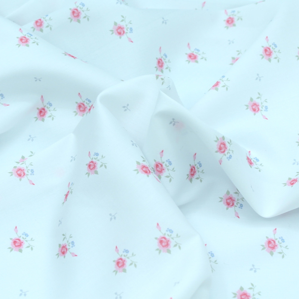 Coton satiné motif exclusif @LaQuintabyCecile Rosie