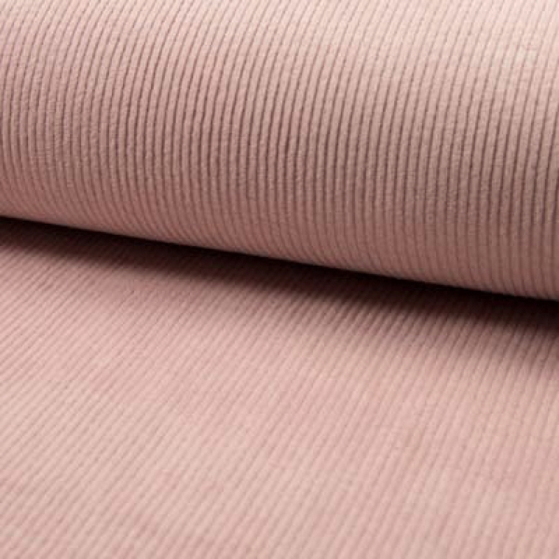 Velours grosses côtes coton coloris rose Nude