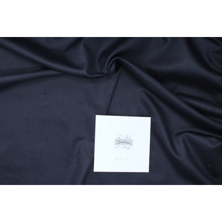 Velours milleraies coton organique coloris bleu marine Velours milleraies coton organique coloris bleu marine
