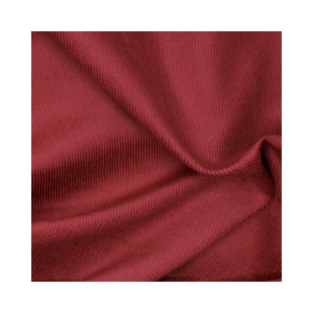 Velours milleraies coton organique coloris bordeaux