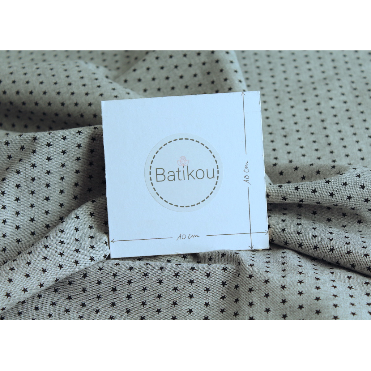 Chambray coton coloris gris chiné à motif étoiles Batikou - 3 Chambray coton coloris gris chiné à motif étoiles Batikou - 3