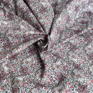 Popeline de coton classique organique fleuri Tissus issus de l'agriculture biologique  - 1