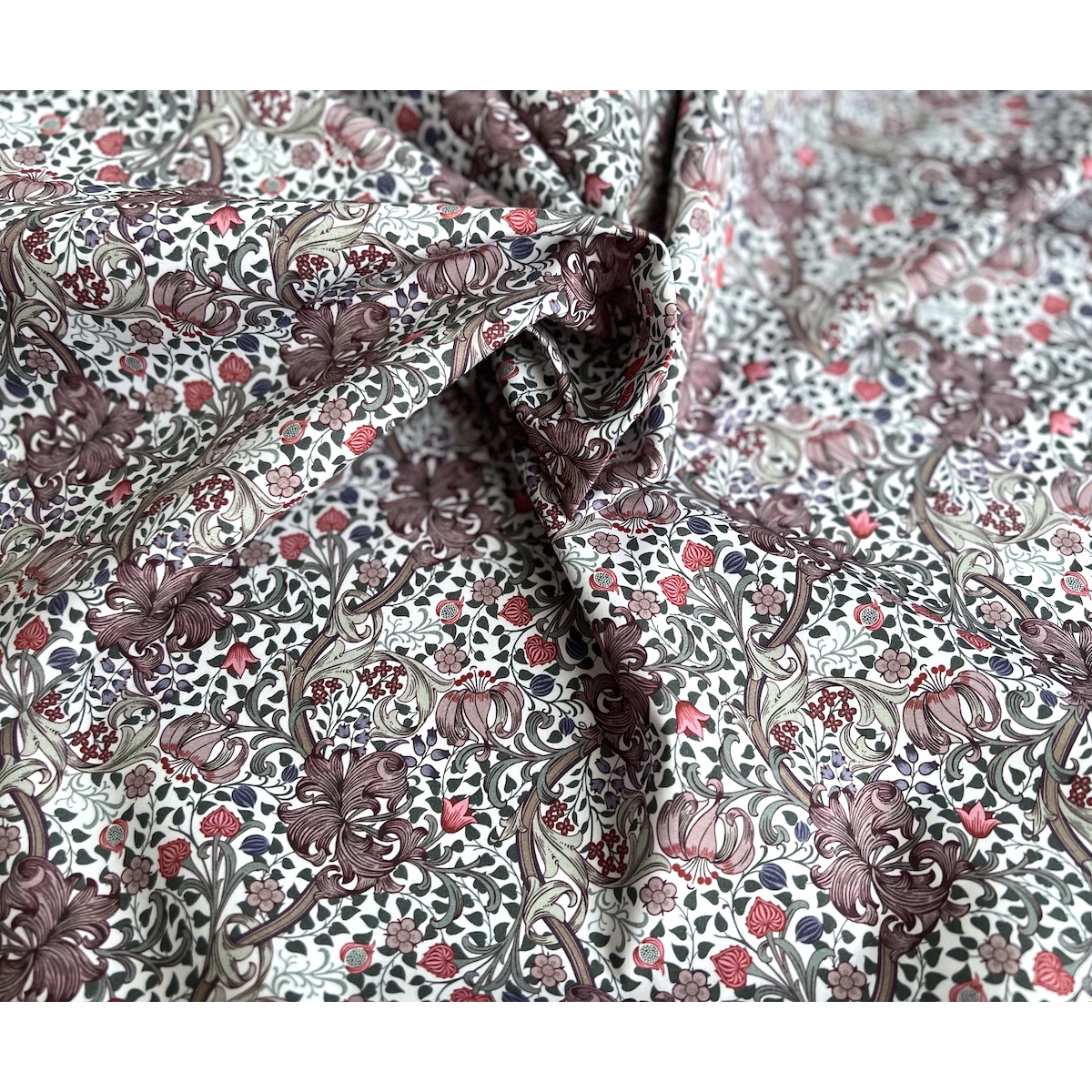 Popeline de coton classique organique fleuri Tissus issus de l'agriculture biologique  - 3
