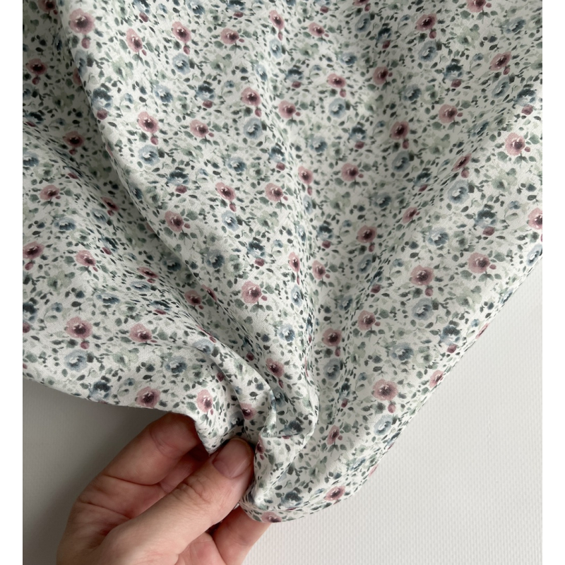 Batiste de coton bio à imprimé fleuri Tissus issus de l'agriculture biologique  - 2