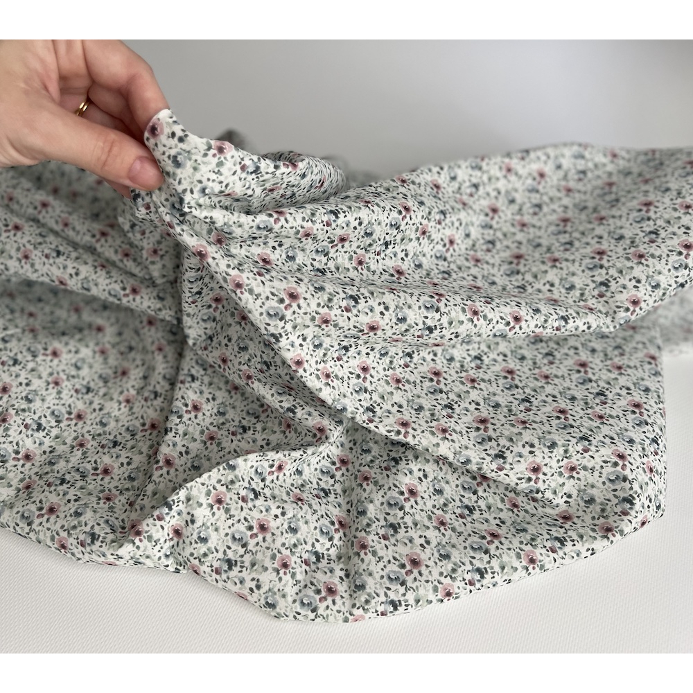 Batiste de coton bio à imprimé fleuri Tissus issus de l'agriculture biologique  - 3