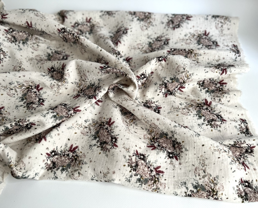 Double gaze de coton organique BIO à fleurs Tissus issus de l'agriculture biologique  - 6