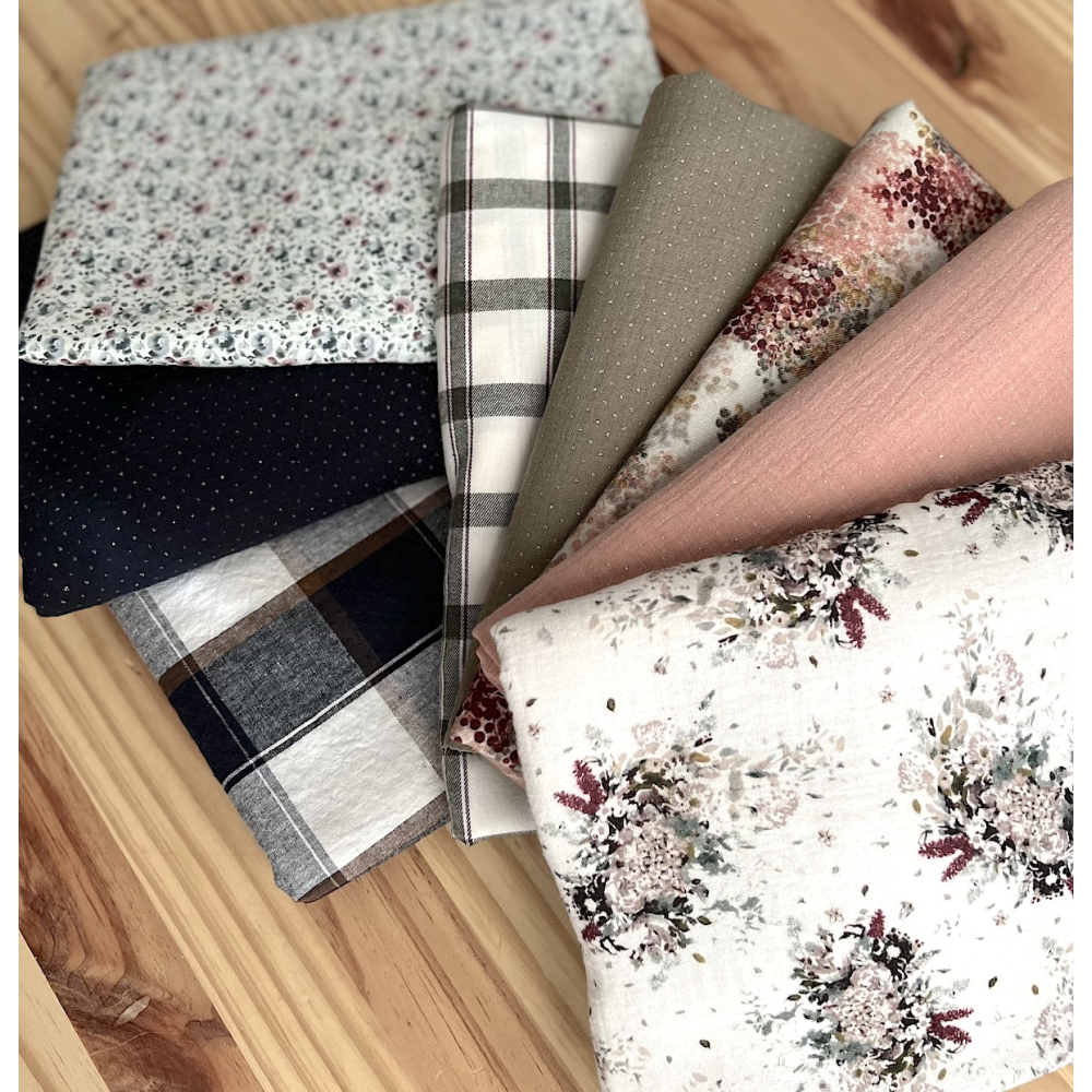 Double gaze de coton organique BIO à fleurs Tissus issus de l'agriculture biologique  - 8