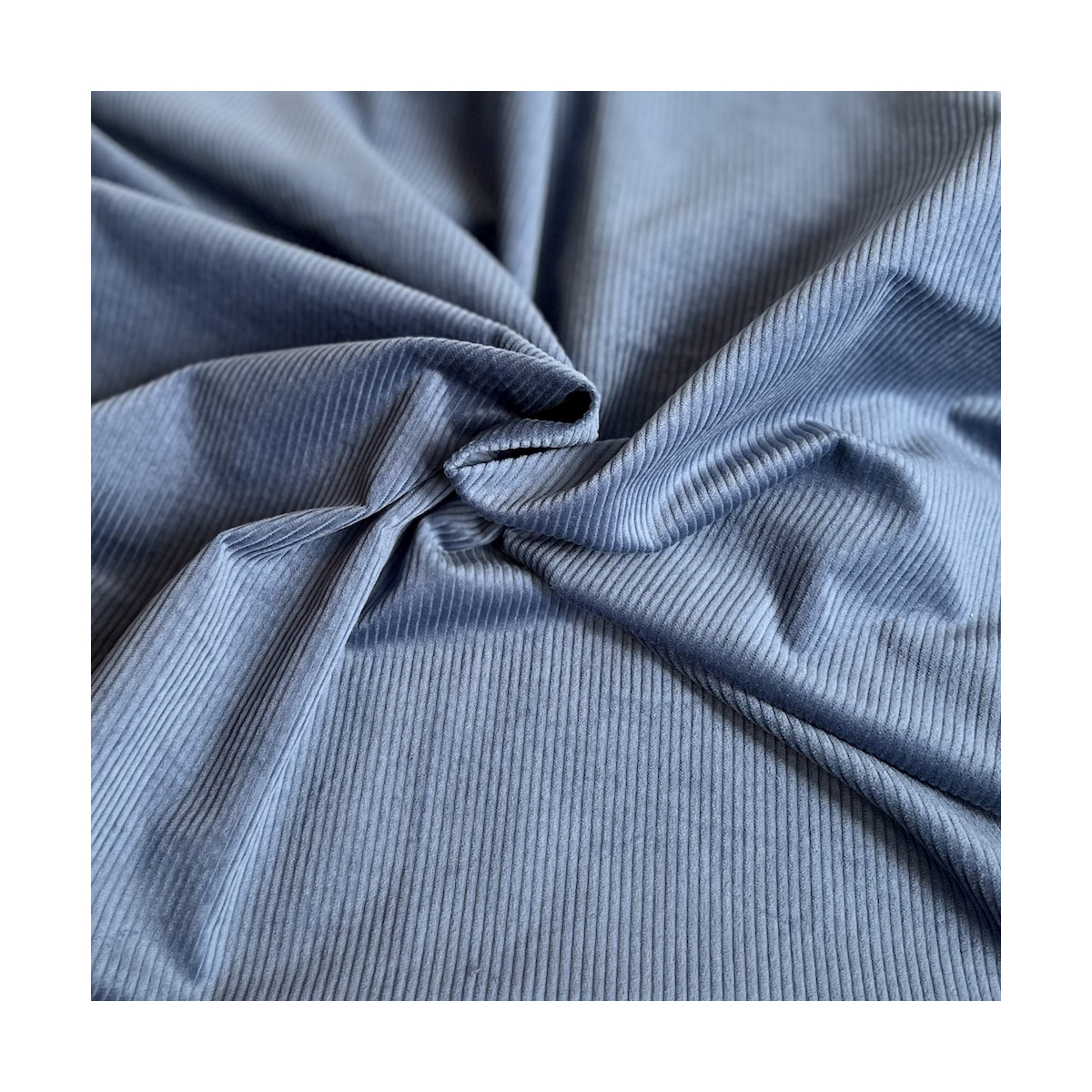 Velours à côtes coton organique coloris bleu moonlight  - 1 Velours à côtes coton organique coloris bleu moonlight  - 1