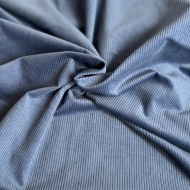 Velours à côtes coton organique coloris bleu moonlight  - 1