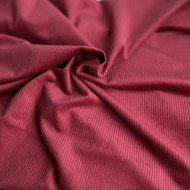 Velours à côtes coton organique coloris rouge cerise  - 1