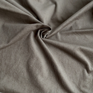Velours à côtes coton organique coloris taupe  - 1
