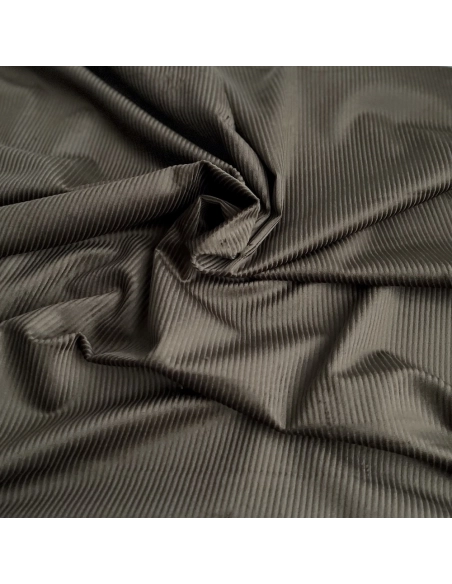 Velours à côtes coton organique coloris bronze  - 1