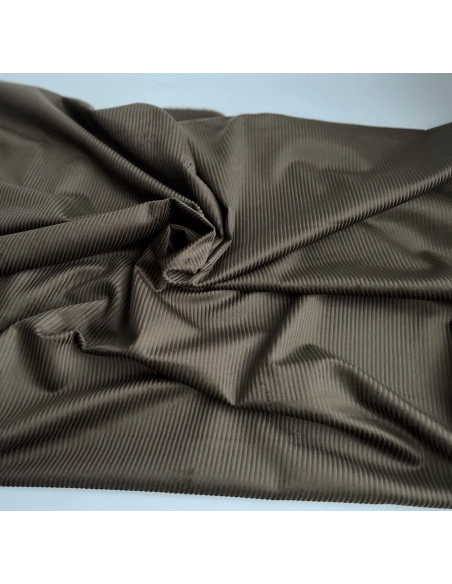 Velours à côtes coton organique coloris bronze  - 5