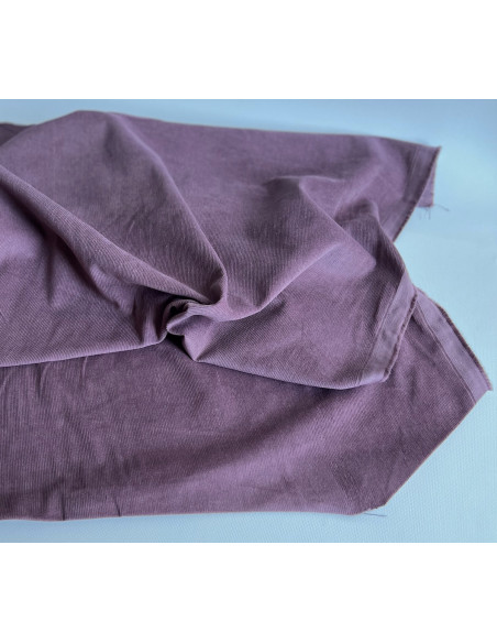 Velours milleraies coton organique coloris figue  - 4