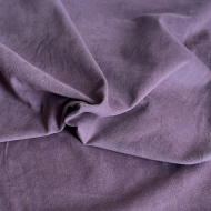 Velours milleraies coton organique coloris figue  - 1