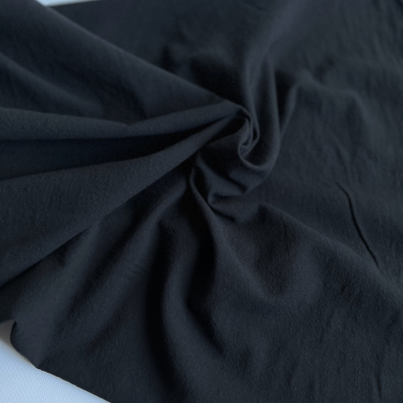 Coton lavé bio coloris noir Qualité Oeko-tex - 1 Coton lavé bio coloris noir Qualité Oeko-tex - 1
