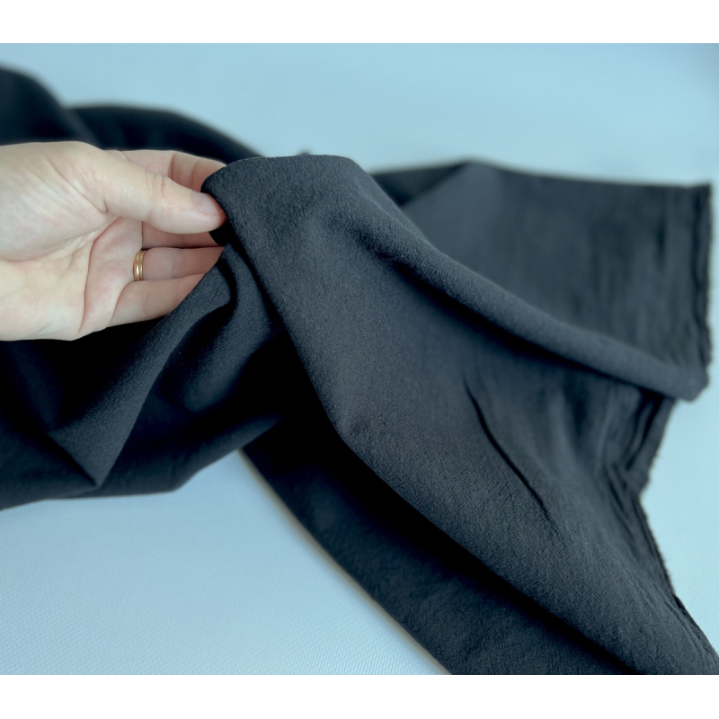 Coton lavé bio coloris noir Qualité Oeko-tex - 2