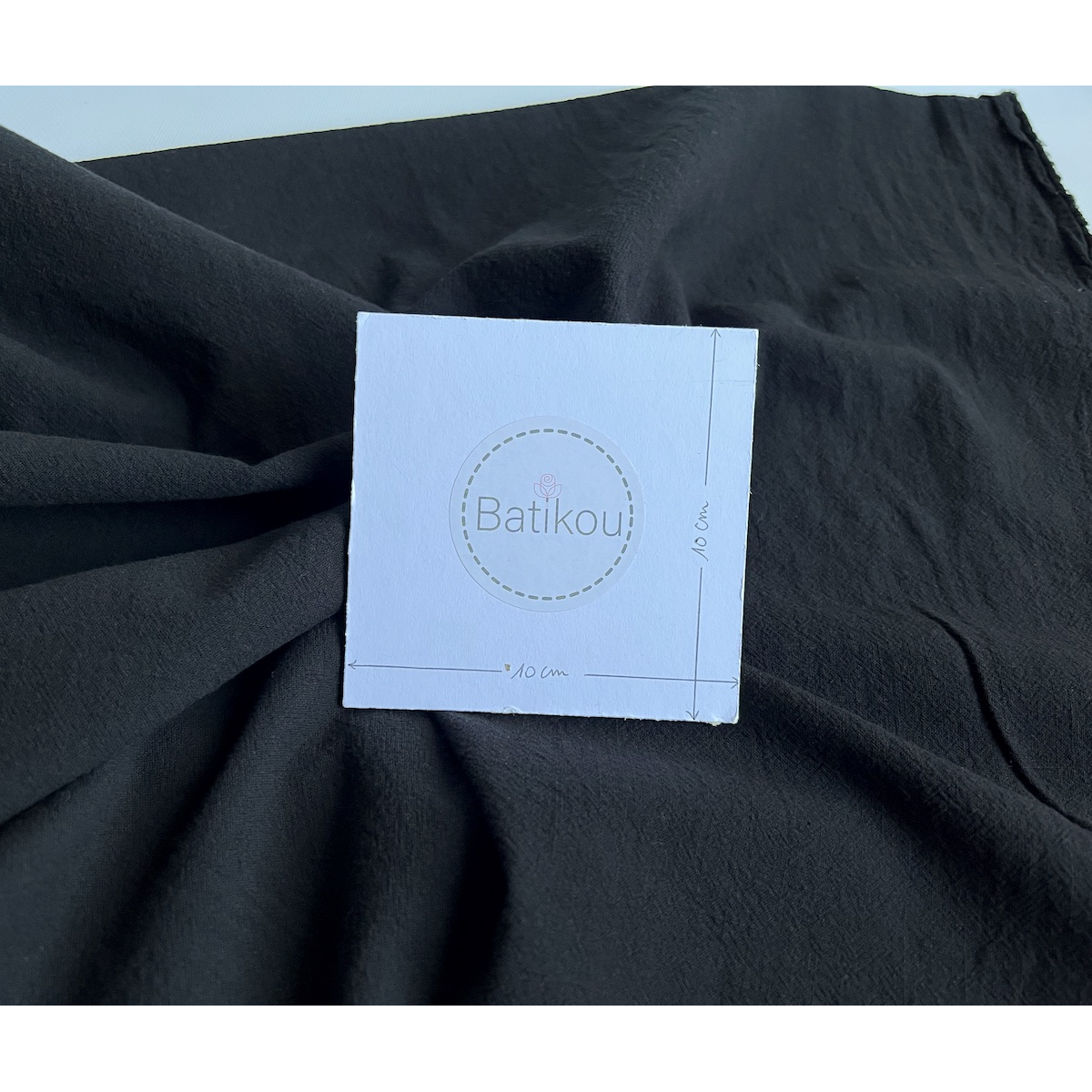 Coton lavé bio coloris noir Qualité Oeko-tex - 3 Coton lavé bio coloris noir Qualité Oeko-tex - 3
