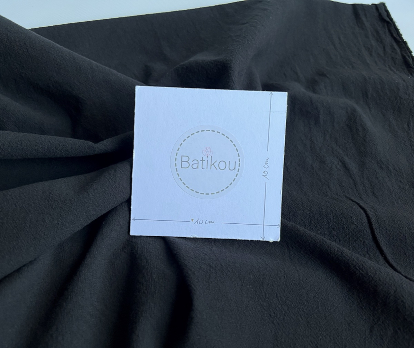 Coton lavé bio coloris noir Qualité Oeko-tex - 3