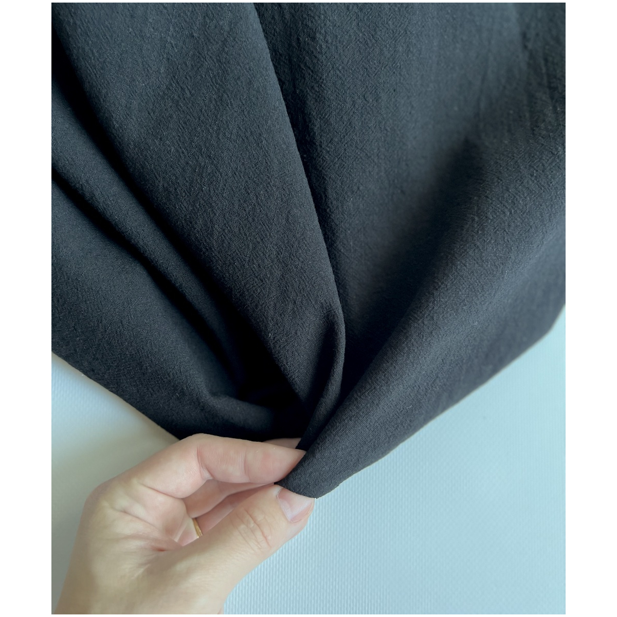 Coton lavé bio coloris noir Qualité Oeko-tex - 4 Coton lavé bio coloris noir Qualité Oeko-tex - 4