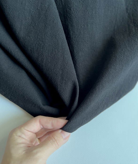 Coton lavé bio coloris noir Qualité Oeko-tex - 4