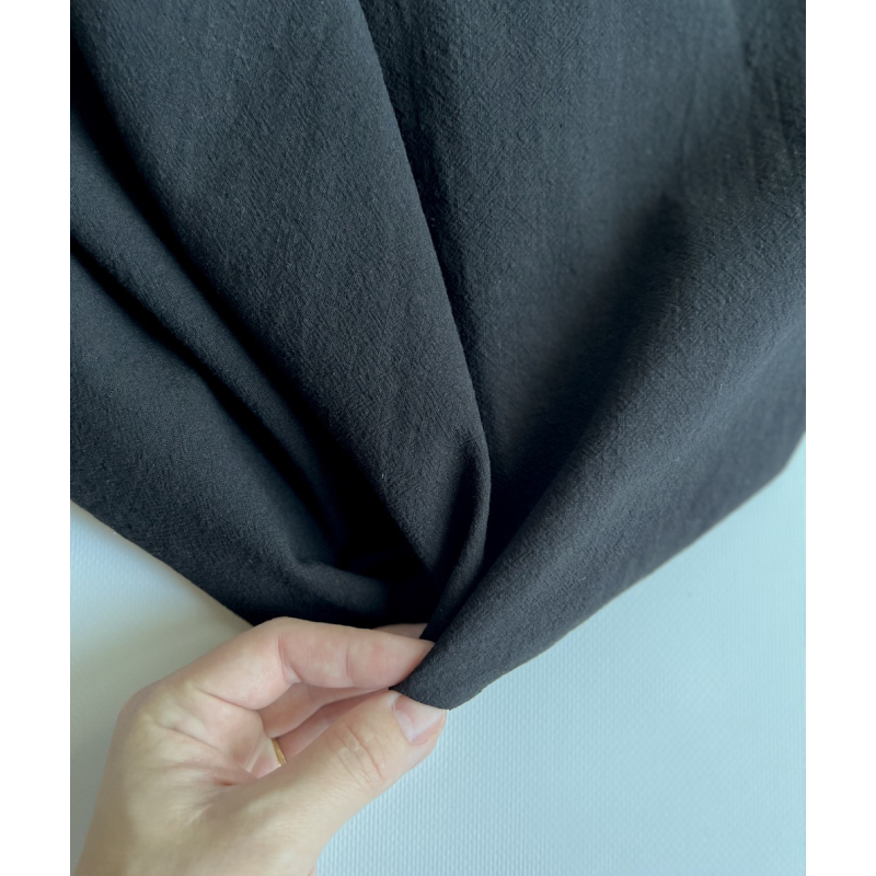 Coton lavé bio coloris noir Qualité Oeko-tex - 4