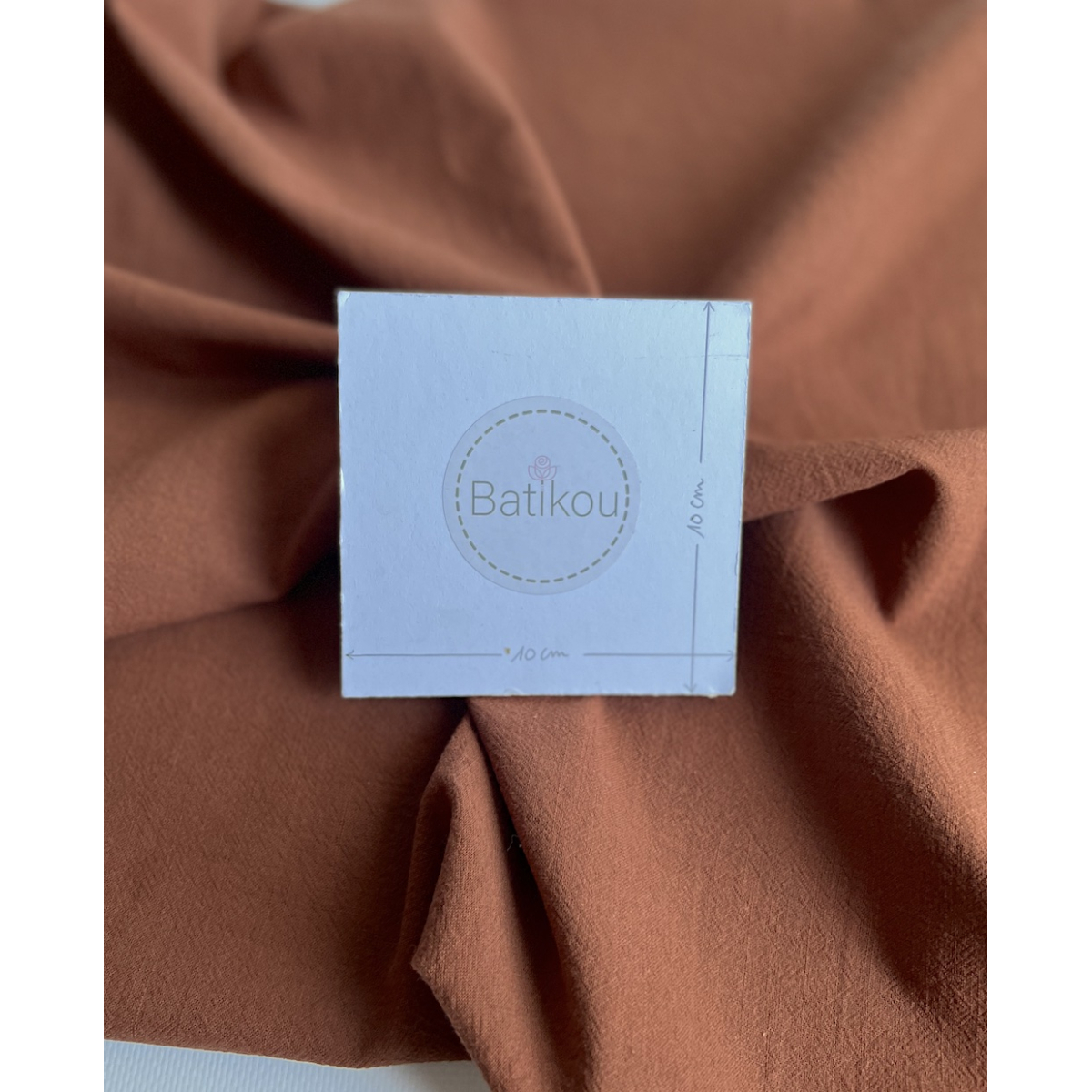 Coton lavé bio coloris noisette Qualité Oeko-tex - 3 Coton lavé bio coloris noisette Qualité Oeko-tex - 3