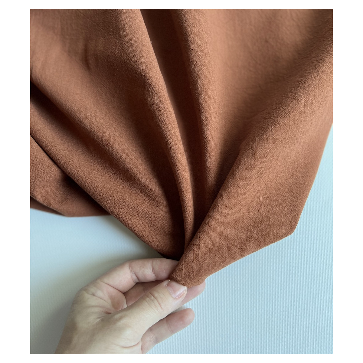 Coton lavé bio coloris noisette Qualité Oeko-tex - 4 Coton lavé bio coloris noisette Qualité Oeko-tex - 4