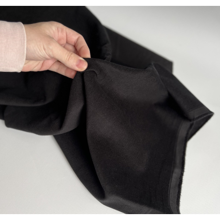 Velours milleraies coton organique coloris Noir  - 2 Velours milleraies coton organique coloris Noir  - 2