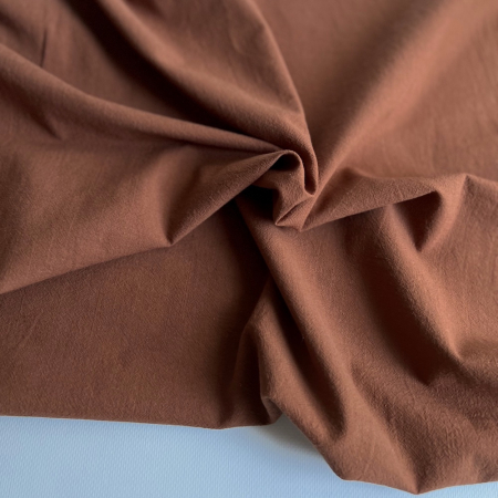 Coton lavé bio coloris noisette Qualité Oeko-tex - 1 Coton lavé bio coloris noisette Qualité Oeko-tex - 1