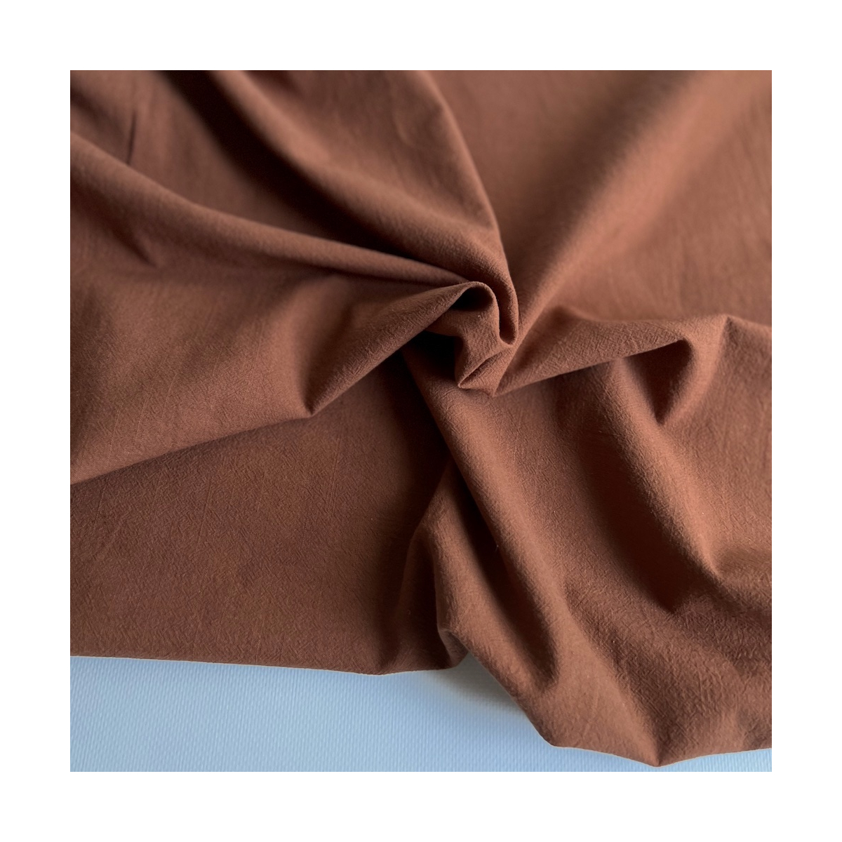 Coton lavé bio coloris noisette Qualité Oeko-tex - 1 Coton lavé bio coloris noisette Qualité Oeko-tex - 1