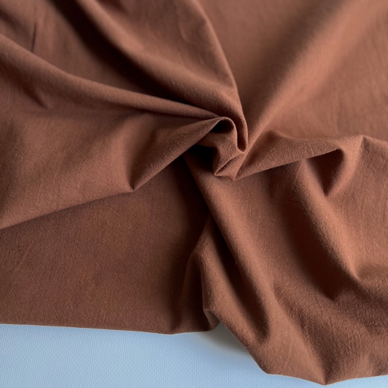 Coton lavé bio coloris noisette Qualité Oeko-tex - 1