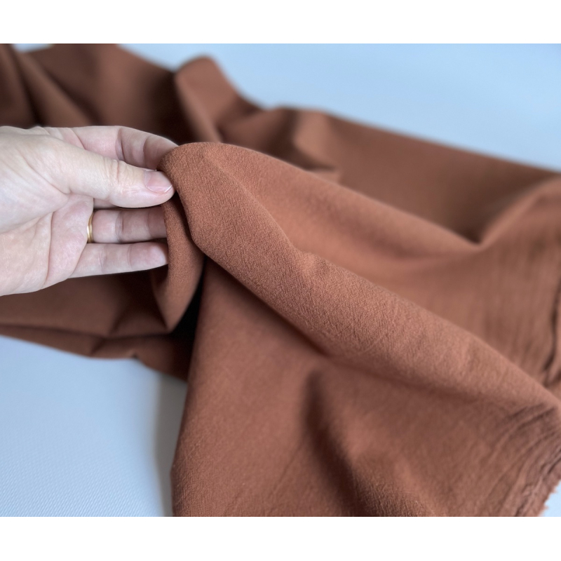 Coton lavé bio coloris noisette Qualité Oeko-tex - 2