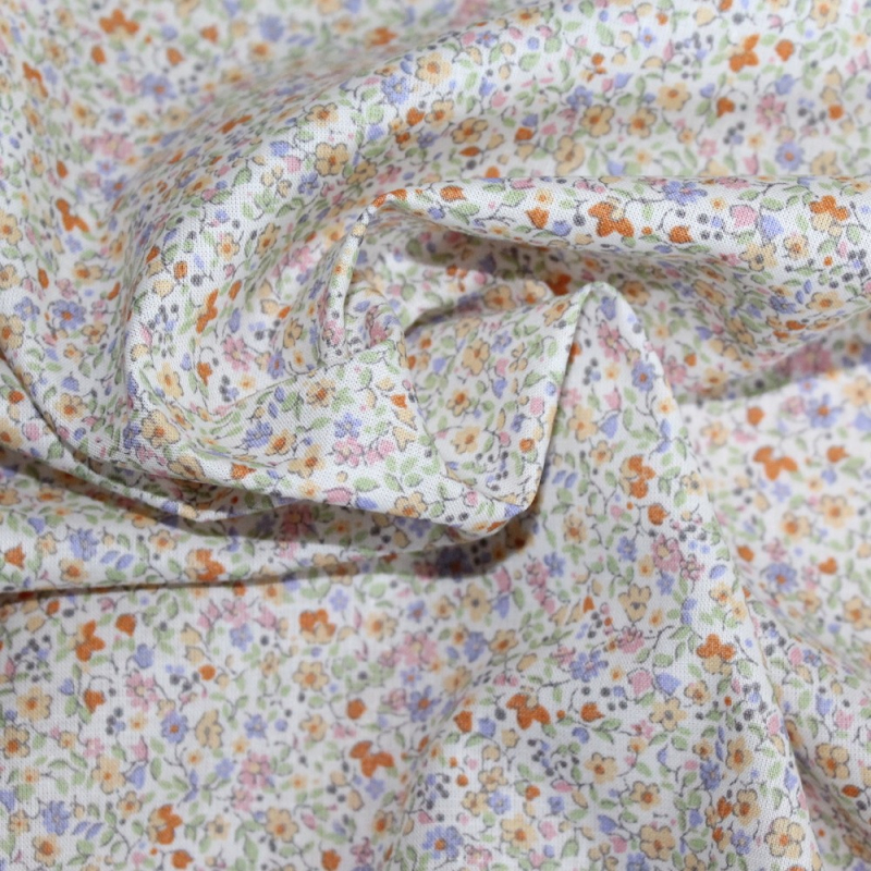 Batiste de coton SYLKINE imprimé fleuri